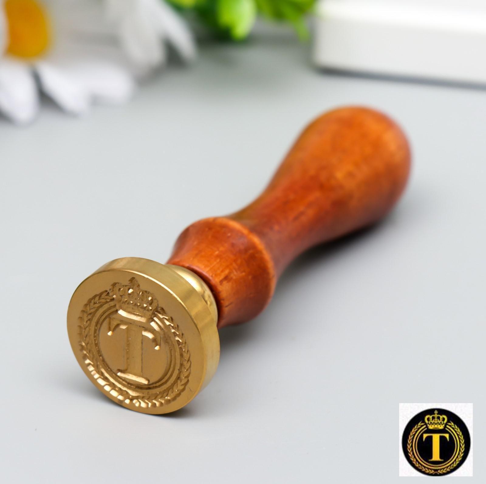 Печать для сургуча с деревянной ручкой 