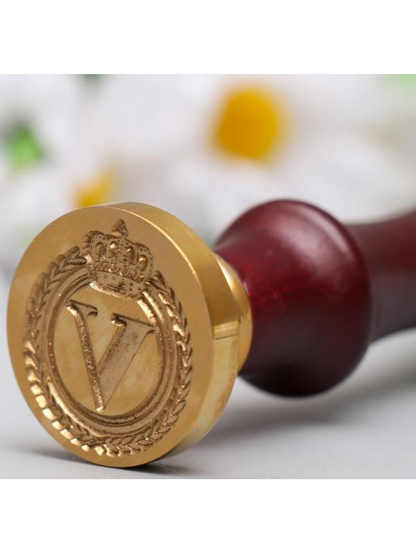 Печать для сургуча с деревянной ручкой 