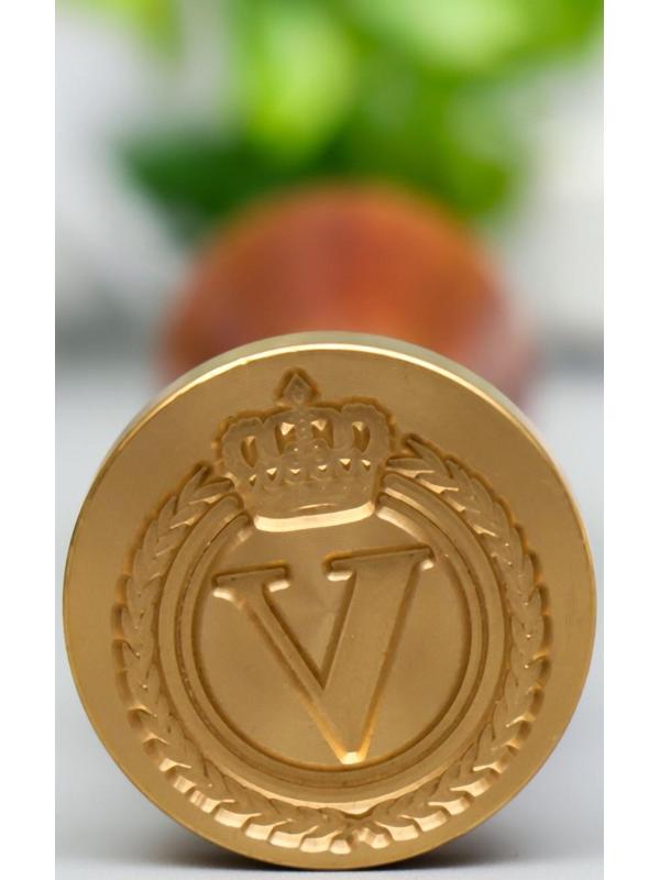 Печать для сургуча с деревянной ручкой 