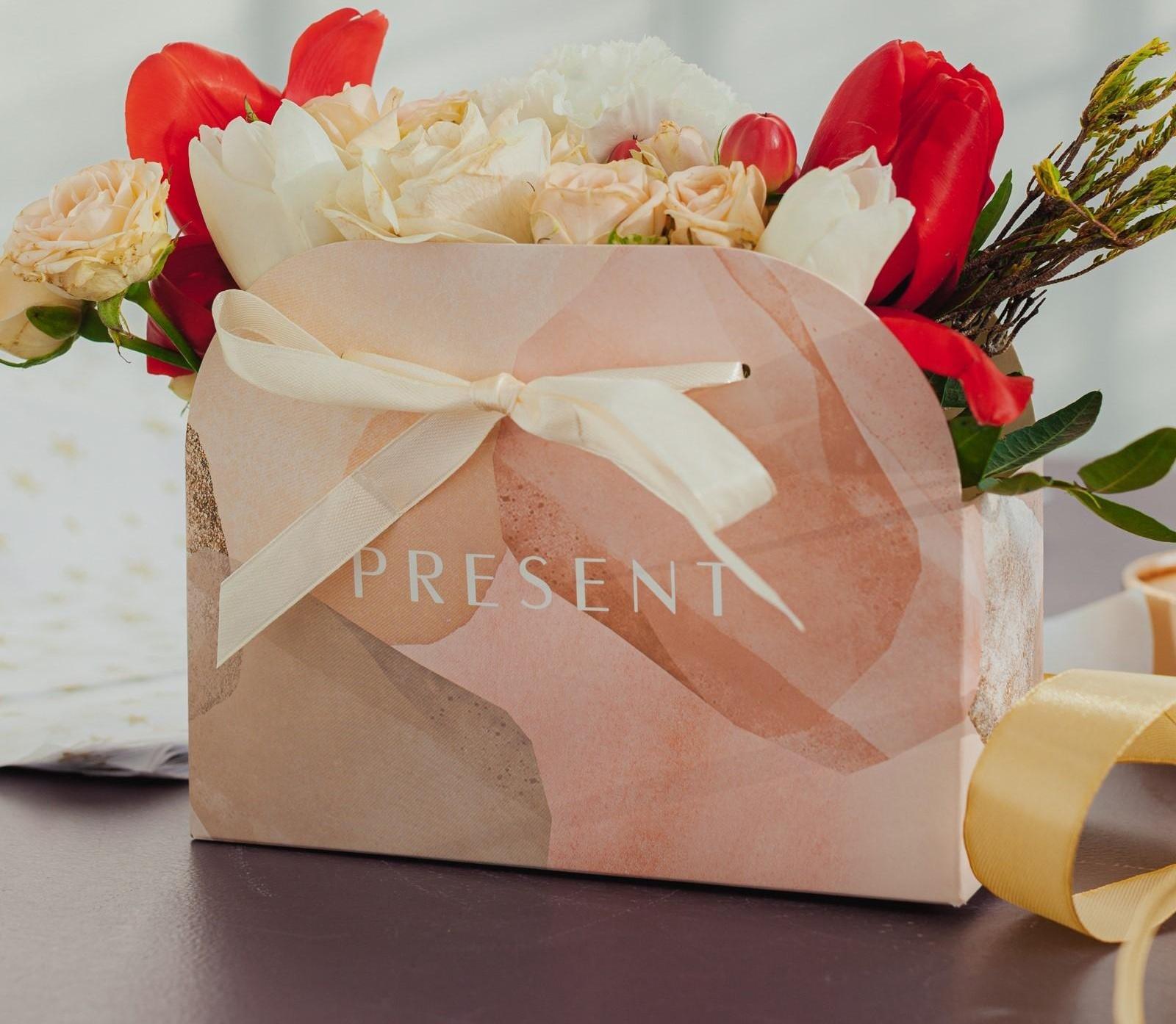 Переноска для цветов складная Present, 17 × 13 × 7 см