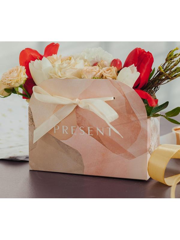 Переноска для цветов складная Present, 17 × 13 × 7 см