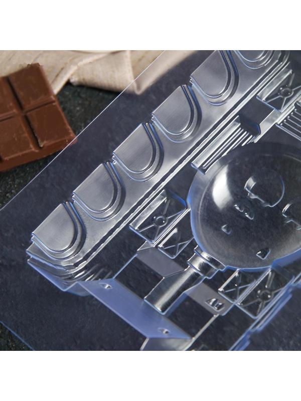 Форма для шоколада и конфет «Танк большой», цвет прозрачный