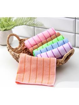 Салфетка микрофибра Доляна «Полоски», 29×29 см, цвет МИКС