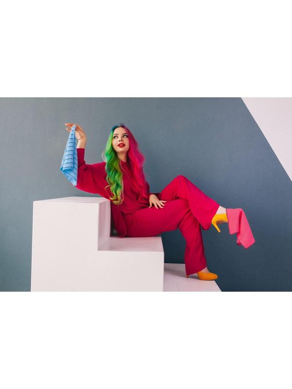 Салфетка микрофибра Доляна «Полоски», 29×29 см, цвет МИКС