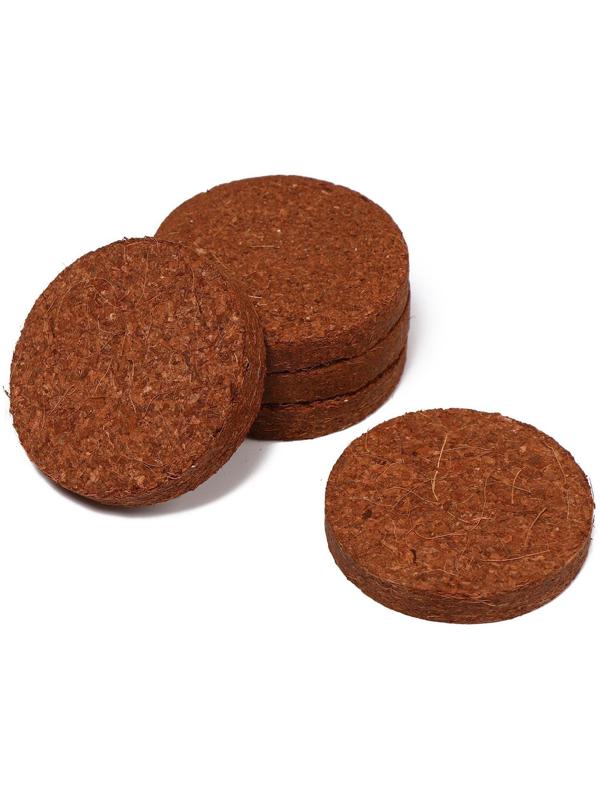 Таблетки кокосовые, d = 6 см, набор 5 шт., без оболочки, Greengo