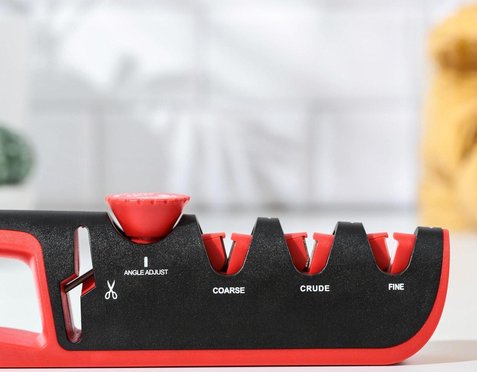 Точилка Hi-tech, 4 в 1, с регулятором угла заточки, цвет МИКС