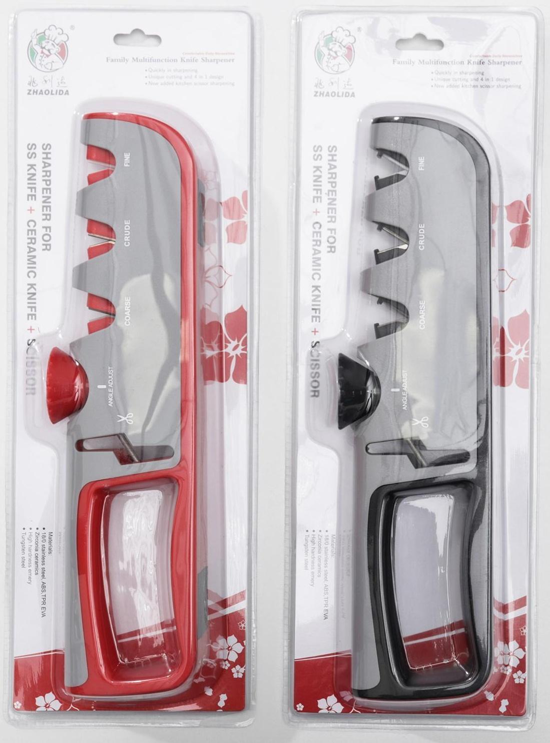 Точилка Hi-tech, 4 в 1, с регулятором угла заточки, цвет МИКС