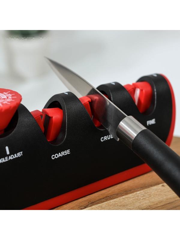 Точилка Hi-tech, 4 в 1, с регулятором угла заточки, цвет МИКС