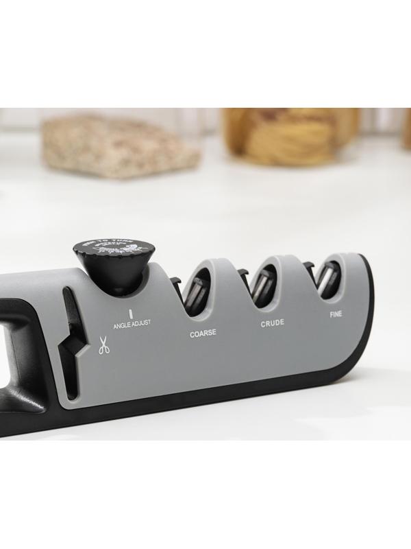 Точилка Hi-tech, 4 в 1, с регулятором угла заточки, цвет МИКС