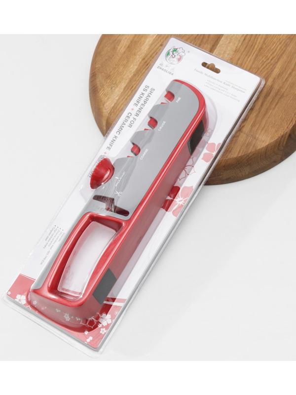 Точилка Hi-tech, 4 в 1, с регулятором угла заточки, цвет МИКС