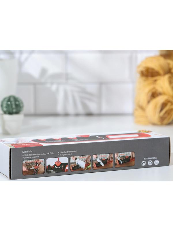 Точилка Hi-tech, 4 в 1, с регулятором угла заточки, цвет МИКС