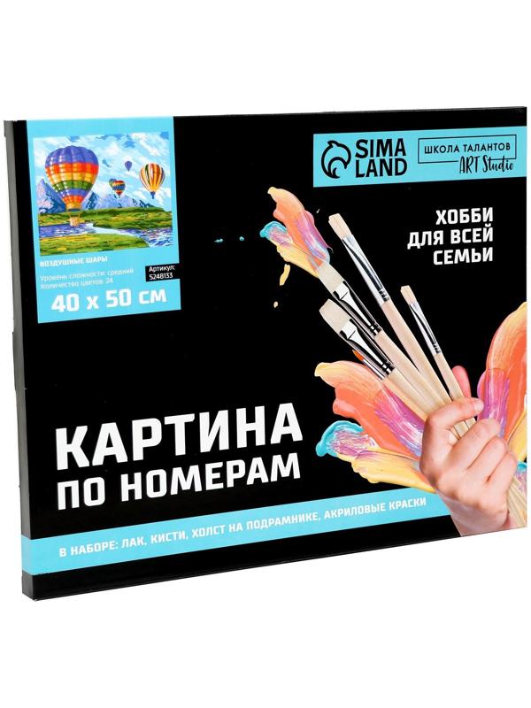 Картина по номерам на холсте с подрамником «Воздушные шары» 40х50 см