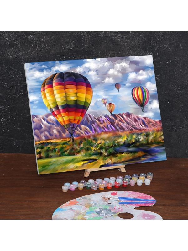 Картина по номерам на холсте с подрамником «Воздушные шары» 40х50 см