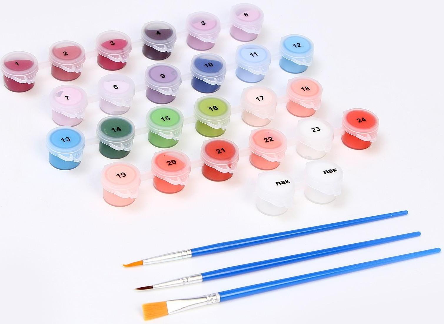 Картина по номерам на холсте с подрамником «Фламинго» 40х50 см