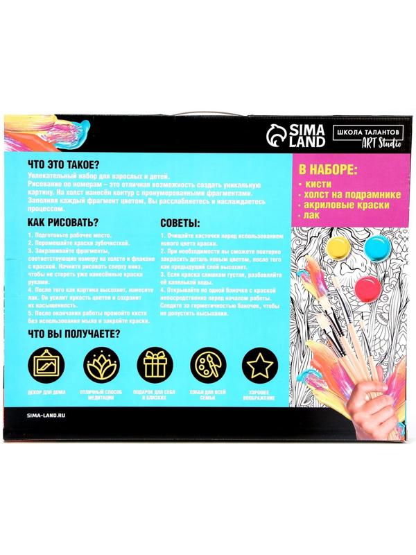 Картина по номерам на холсте с подрамником «Фламинго» 40х50 см