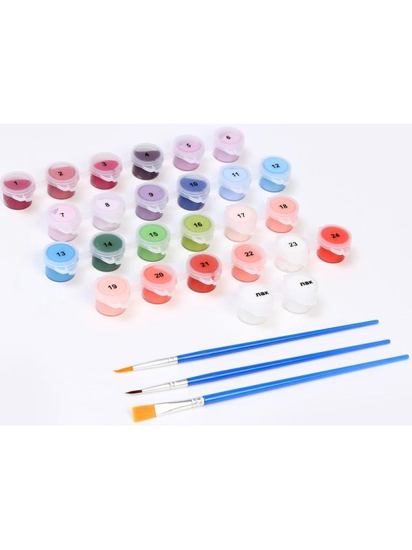 Картина по номерам на холсте с подрамником «Фламинго» 40х50 см