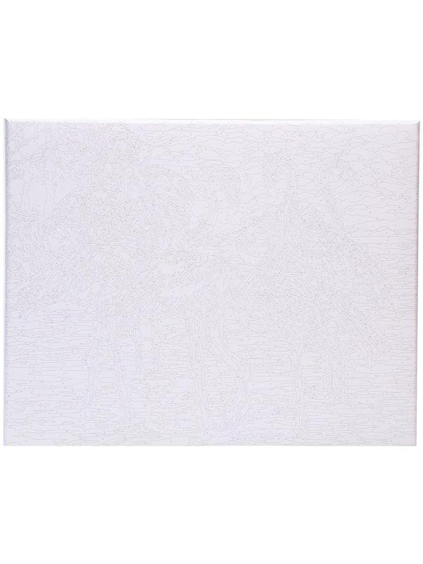 Картина по номерам на холсте с подрамником «Фламинго» 40х50 см