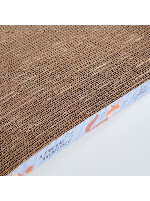 Когтеточка из картона с кошачьей мятой «Когтеточка-антистресс», волна, 45 х 24 см