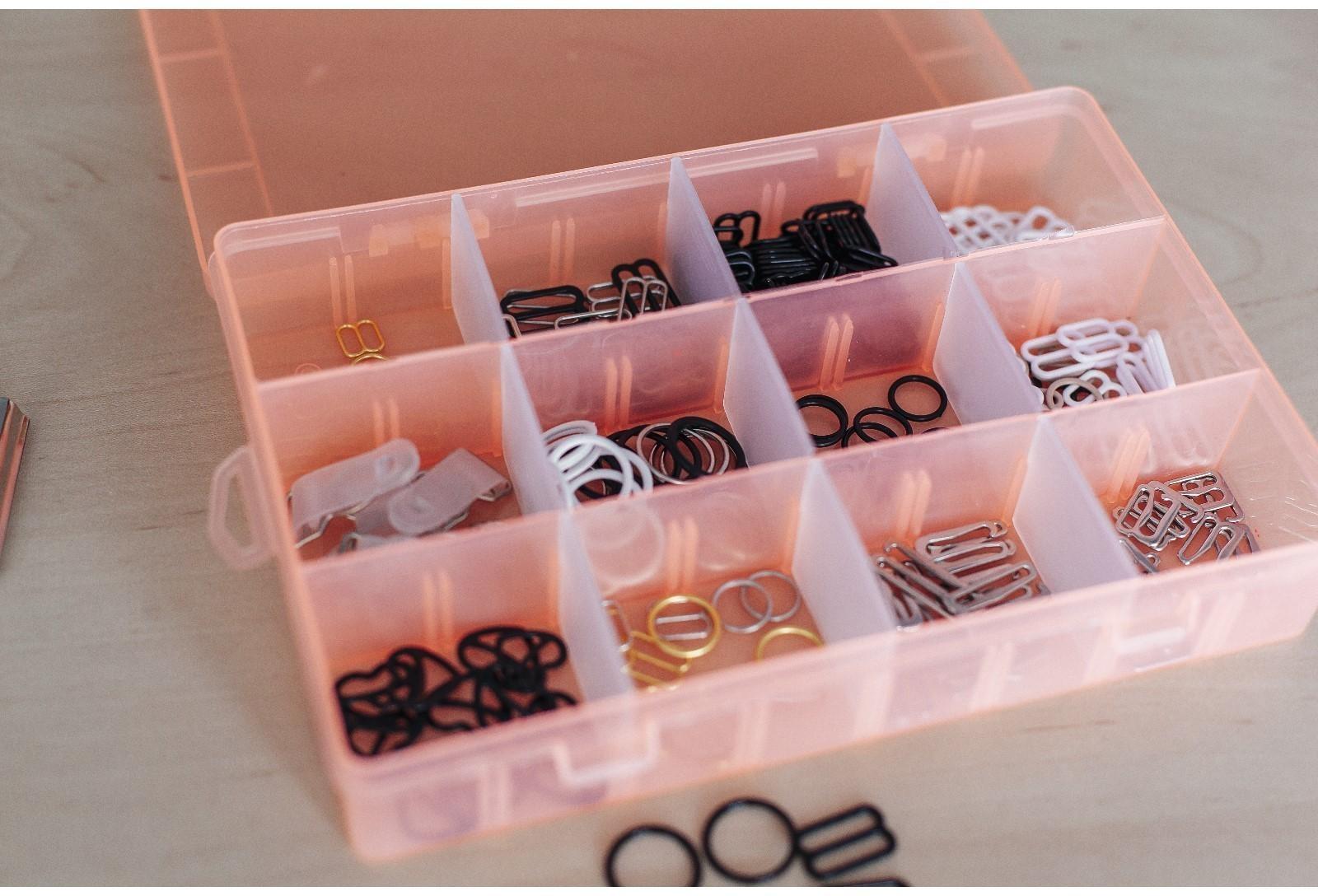 Крючок для бретелей, металлический, 10 мм, 20 шт, цвет серебряный