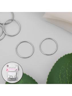 Кольцо для бретелей, металлическое, 15 мм, 20 шт, цвет серебряный