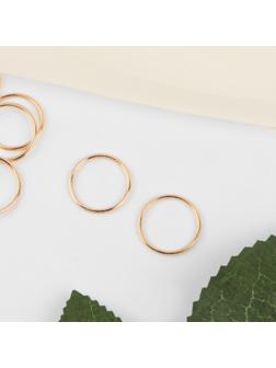 Кольцо для бретелей, металлическое, 15 мм, 20 шт, цвет золотой