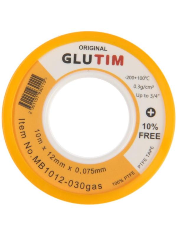 Лента ФУМ TIM MB1012-030gas, для газа, 12 мм х 0,075 мм х 10 м