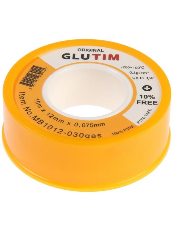 Лента ФУМ TIM MB1012-030gas, для газа, 12 мм х 0,075 мм х 10 м