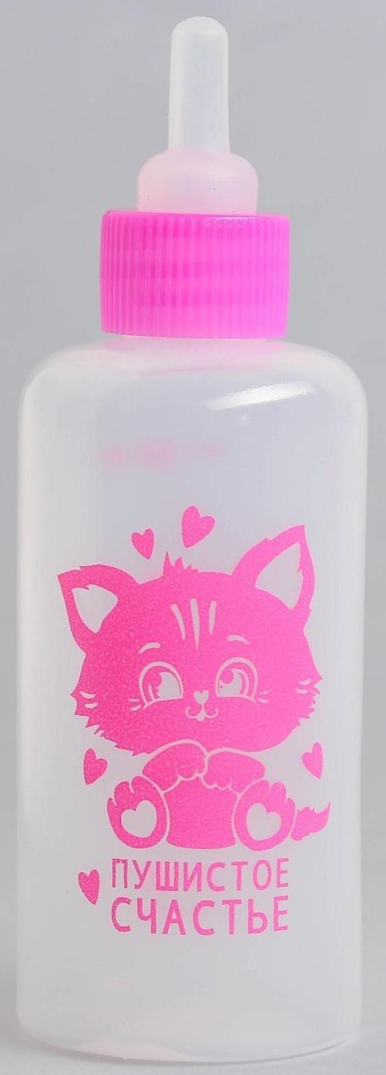 Набор для вскармливания «Пушистое счастье» для котят, бутылочка 60 мл, ёршик, соски