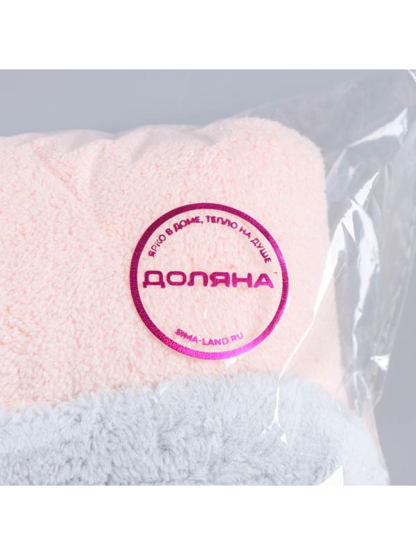 Чалма для сушки волос «Ушки», с пуговкой, микрофибра, цвет МИКС