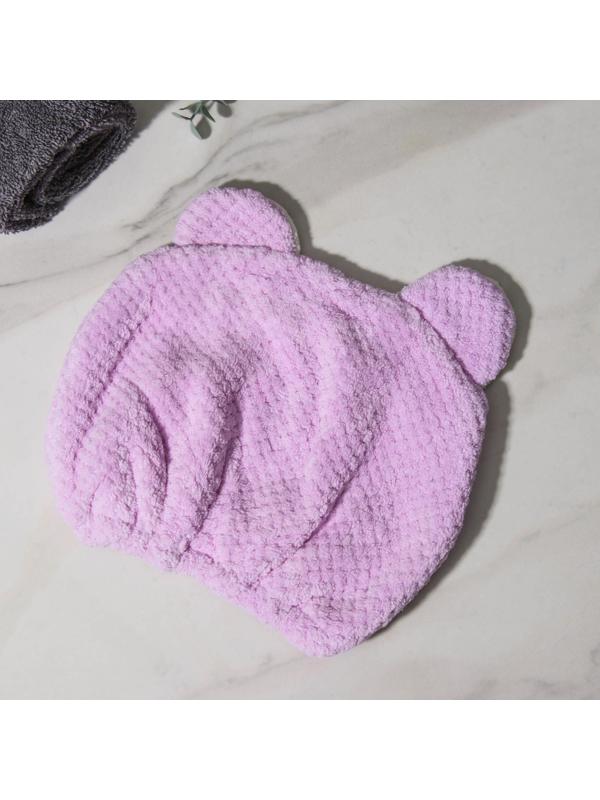 Чалма для сушки волос «Медвежонок», микрофибра, цвет МИКС