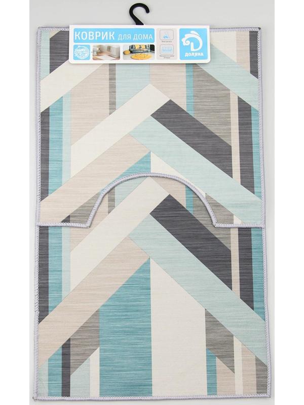 Набор ковриков для ванной и туалета Доляна «Свэч», 2 шт: 50×80, 40×50 см