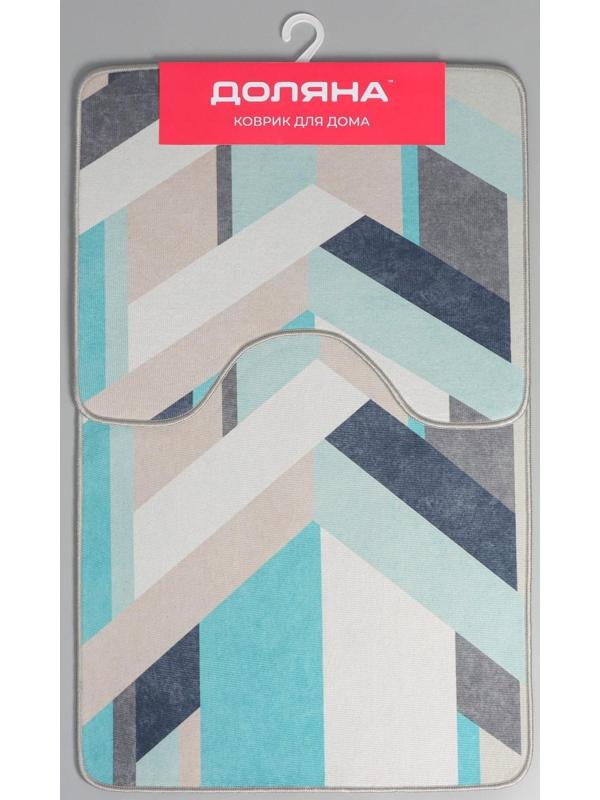 Набор ковриков для ванной и туалета Доляна «Свэч», 2 шт: 50×80, 40×50 см