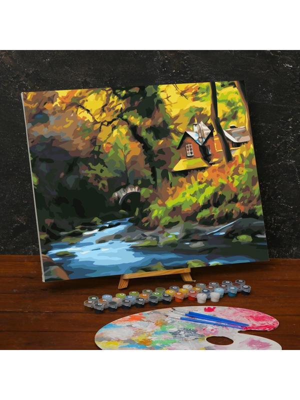 Картина по номерам на холсте с подрамником «Ранее утро на природе» 40х50 см