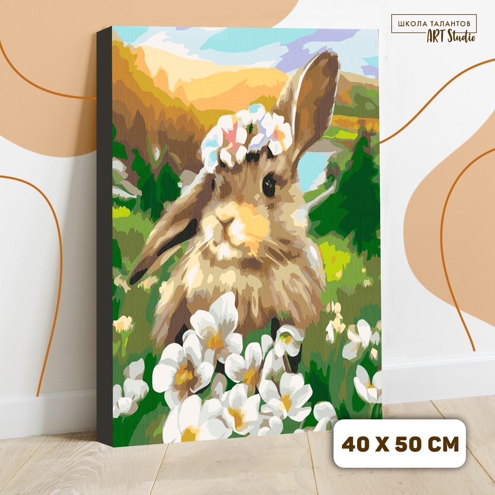 Картина по номерам на холсте с подрамником «Заяц» 40х50 см