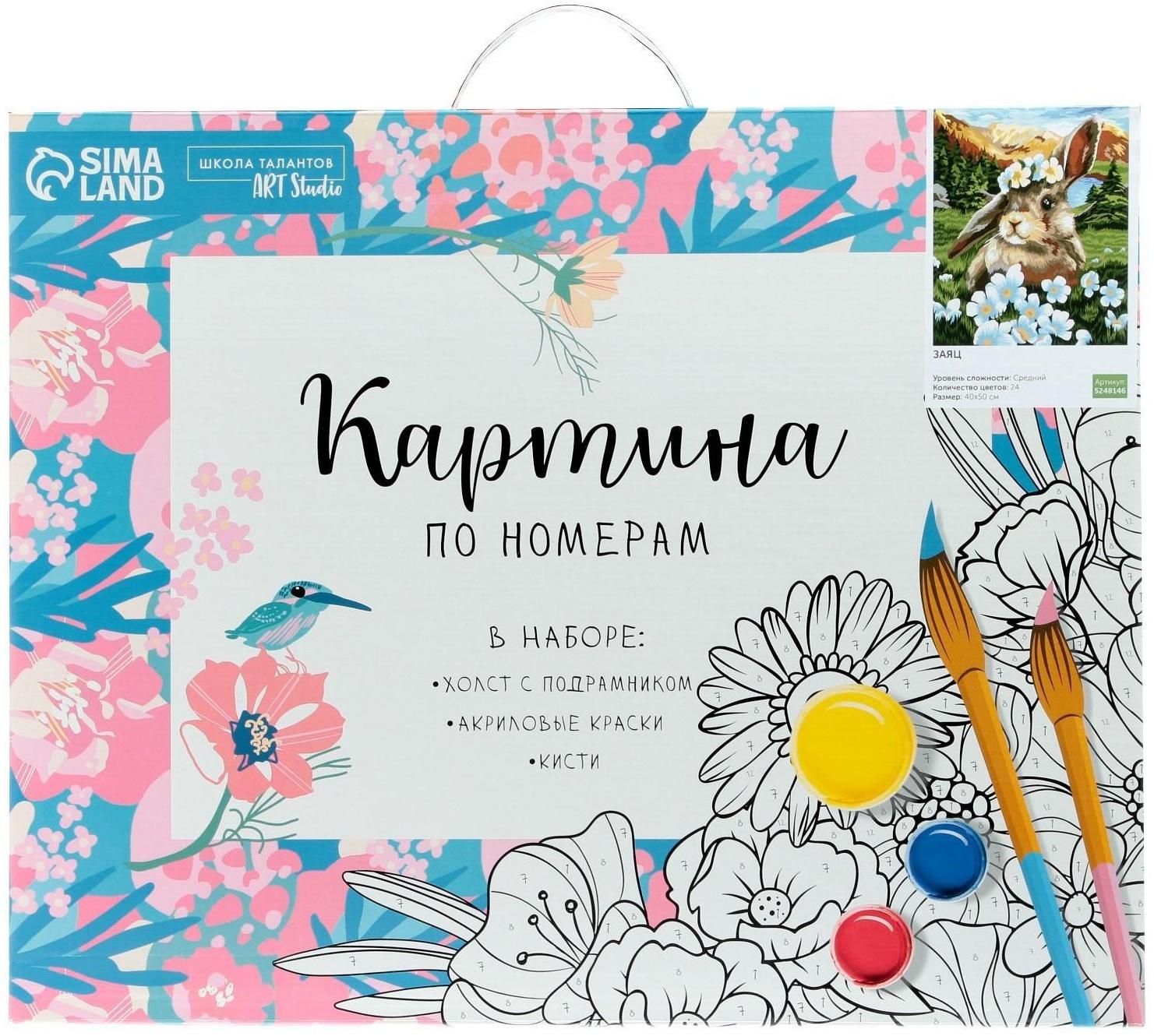 Картина по номерам на холсте с подрамником «Заяц» 40х50 см