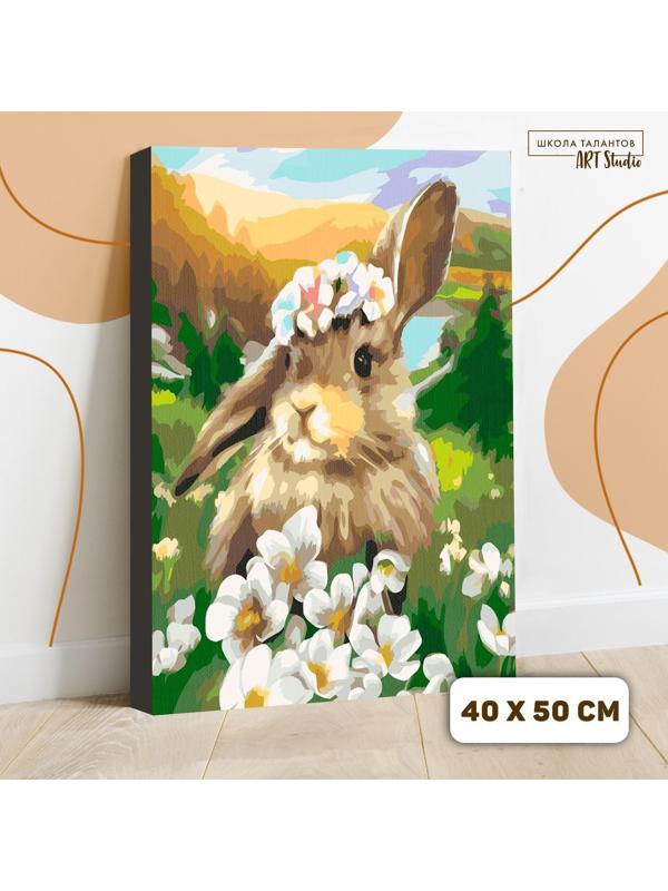 Картина по номерам на холсте с подрамником «Заяц» 40х50 см