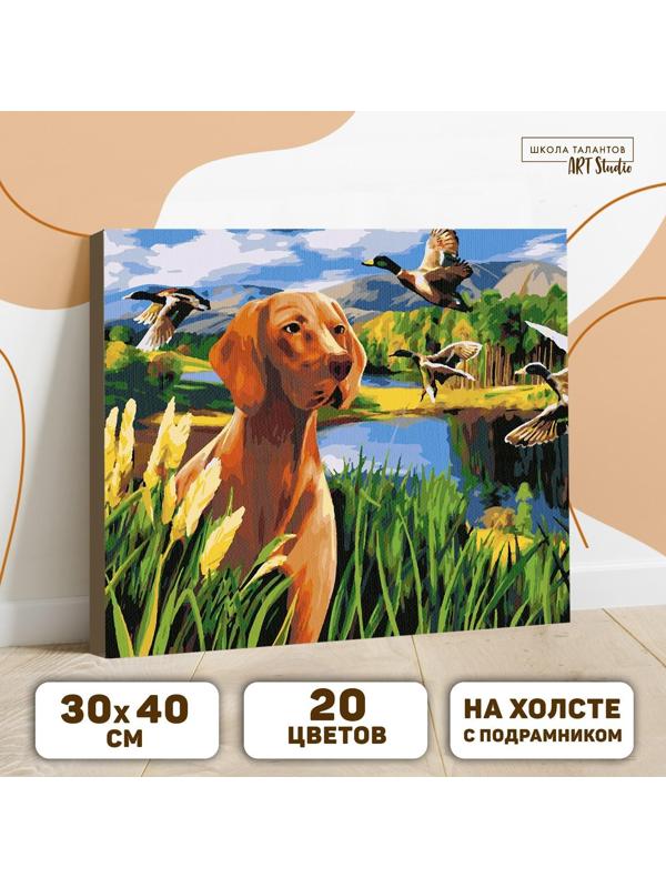 Картина по номерам на холсте с подрамником «Охота» 40х50 см