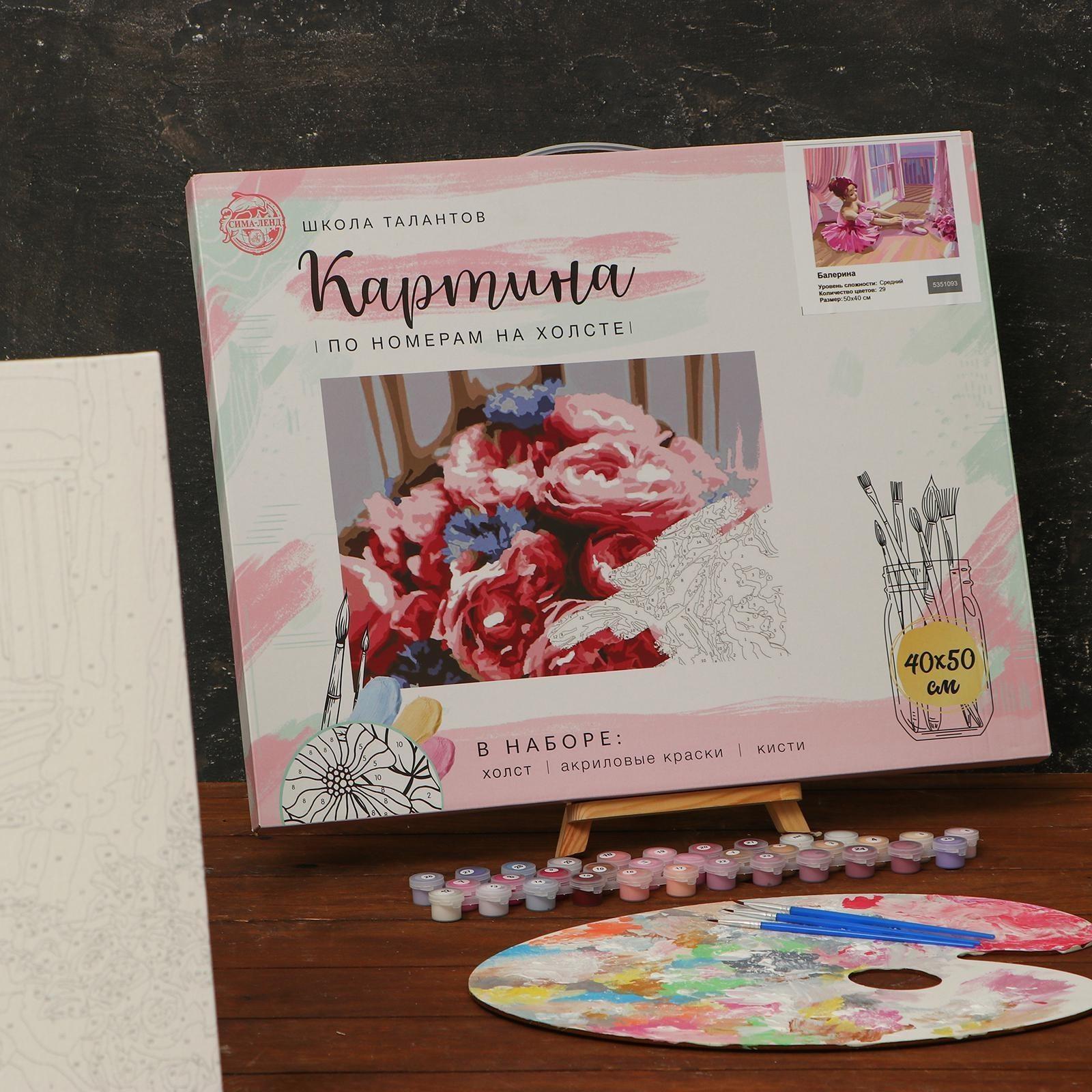 Картина по номерам на холсте с подрамником «Балерина» 40х50 см