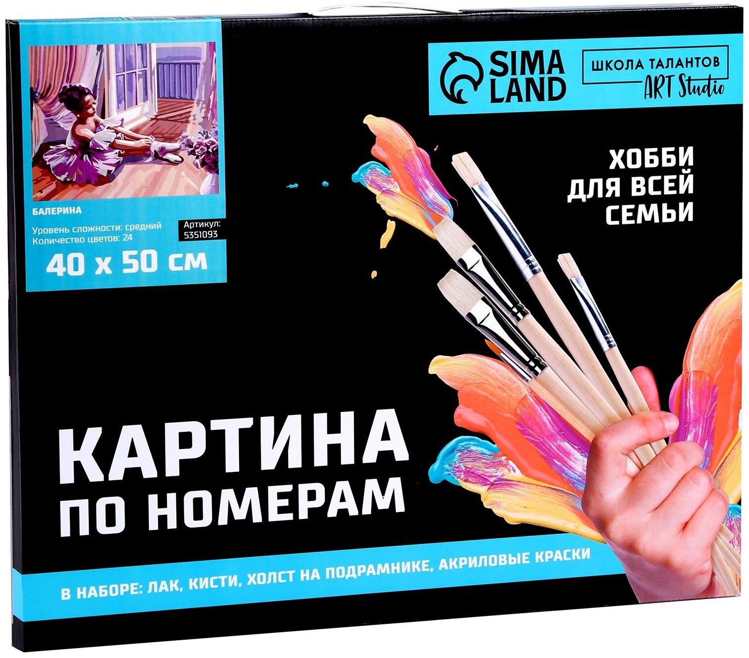 Картина по номерам на холсте с подрамником «Балерина» 40х50 см