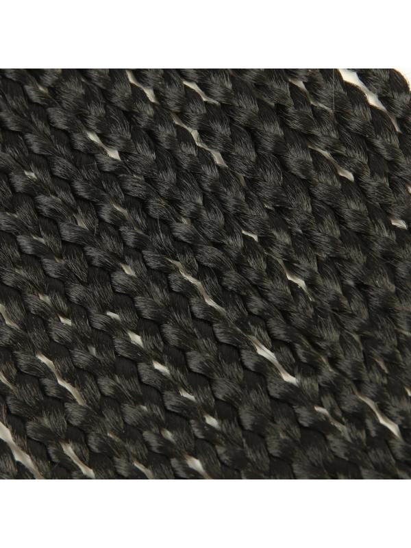 Косы для афрорезинок, 60 см, 15 прядей (CE), цвет чёрный(#1)