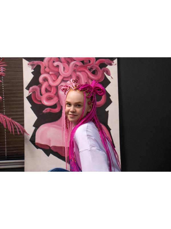 Косы для афрорезинок, 60 см, 15 прядей (CE), цвет белый(#613)