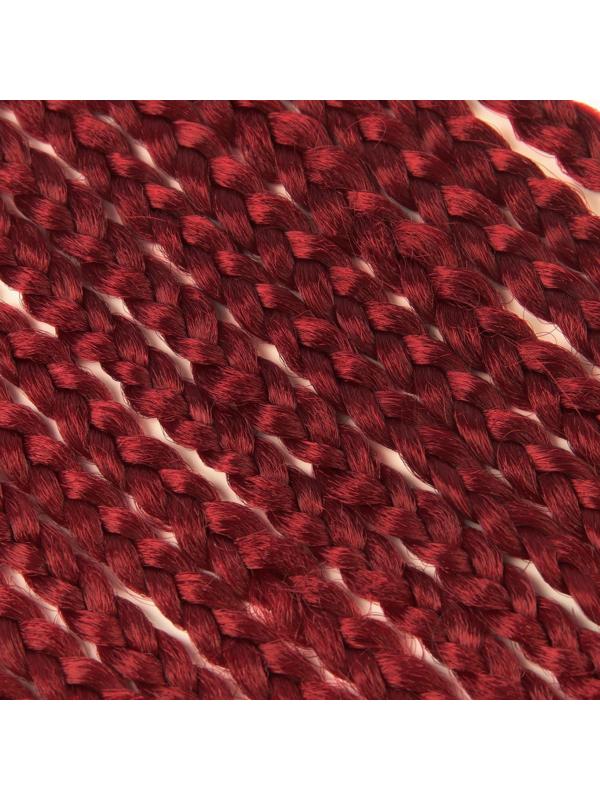 Косы для афрорезинок, 60 см, 15 прядей (CE), цвет бордовый(#118)