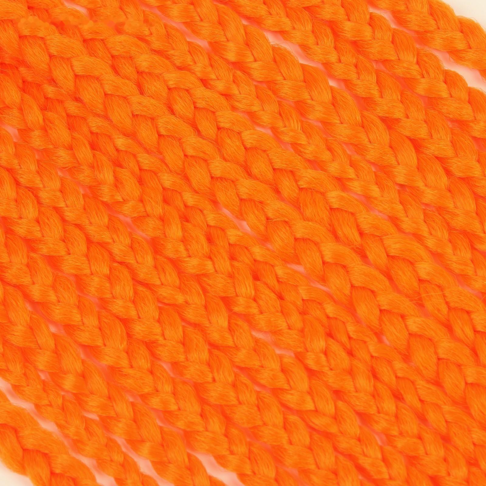 Косы для афрорезинок, 60 см, 15 прядей (CE), цвет оранжевый(#F15)