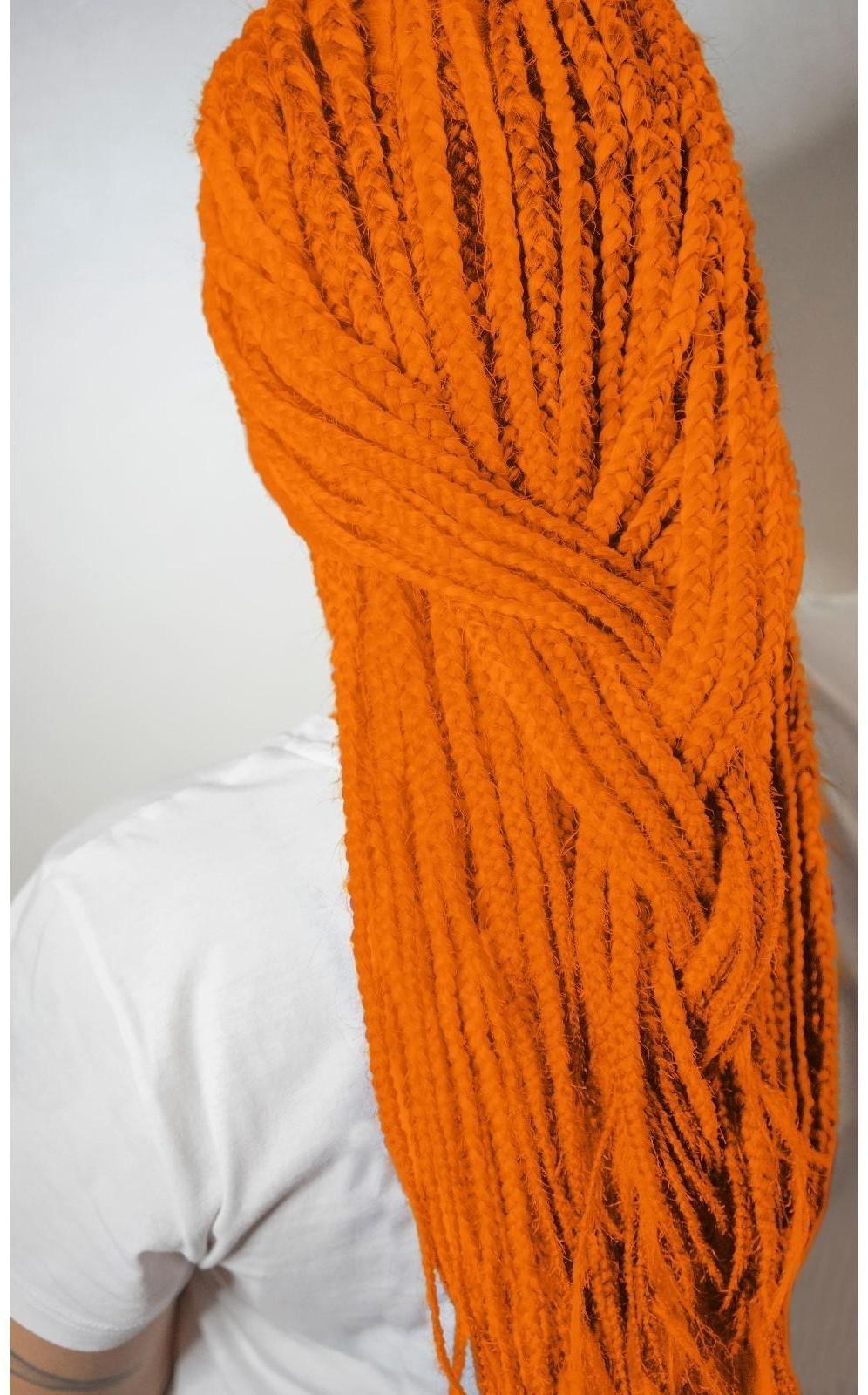 Косы для афрорезинок, 60 см, 15 прядей (CE), цвет оранжевый(#F15)