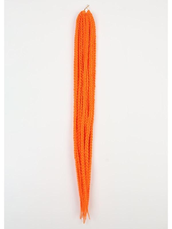 Косы для афрорезинок, 60 см, 15 прядей (CE), цвет оранжевый(#F15)
