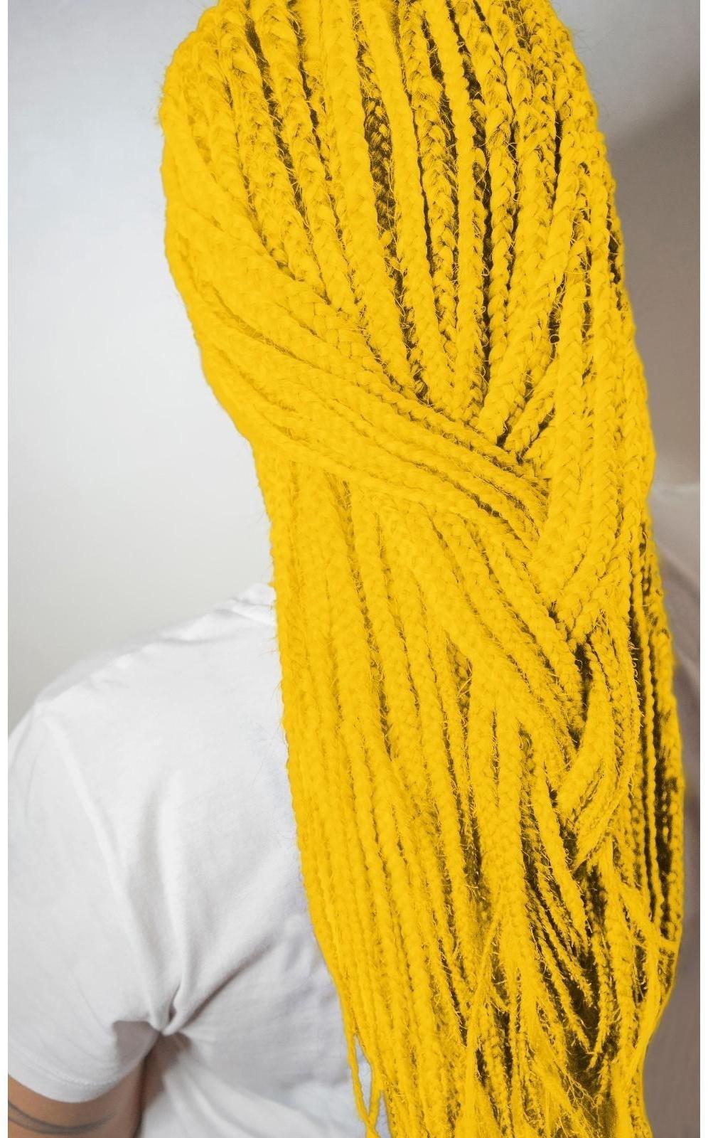 Косы для афрорезинок, 60 см, 15 прядей (CE), цвет жёлтый(#YELLOW)