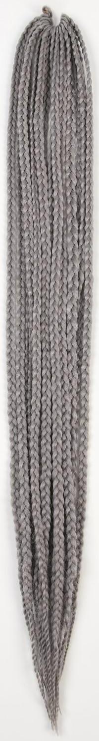 Косы для афрорезинок, 60 см, 15 прядей (CE), цвет пепельно-серый(#GRAY)