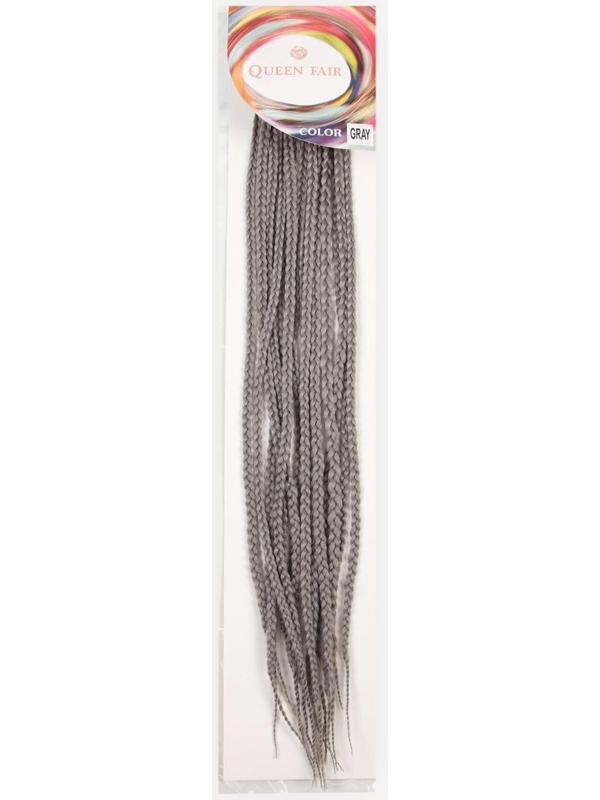 Косы для афрорезинок, 60 см, 15 прядей (CE), цвет пепельно-серый(#GRAY)