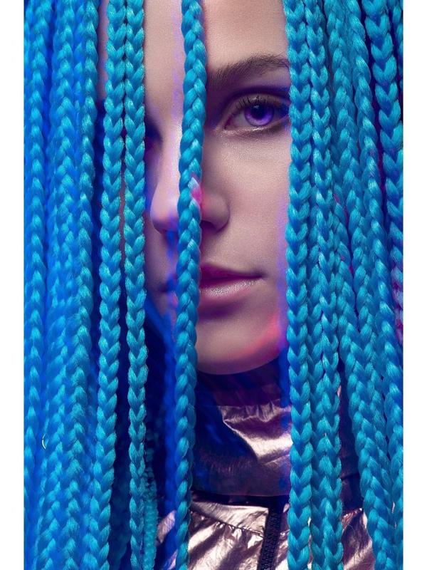 Косы для афрорезинок, 60 см, 15 прядей (CE), цвет тёмно-серый(#171)