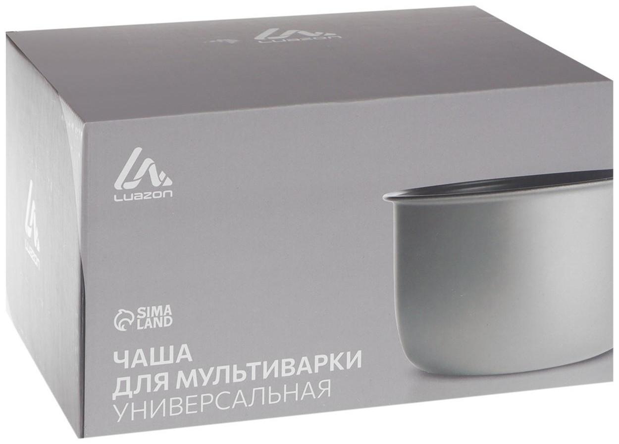 Чаша для мультиварки Luazon , универсальная, 5 л, антипригарная, серая
